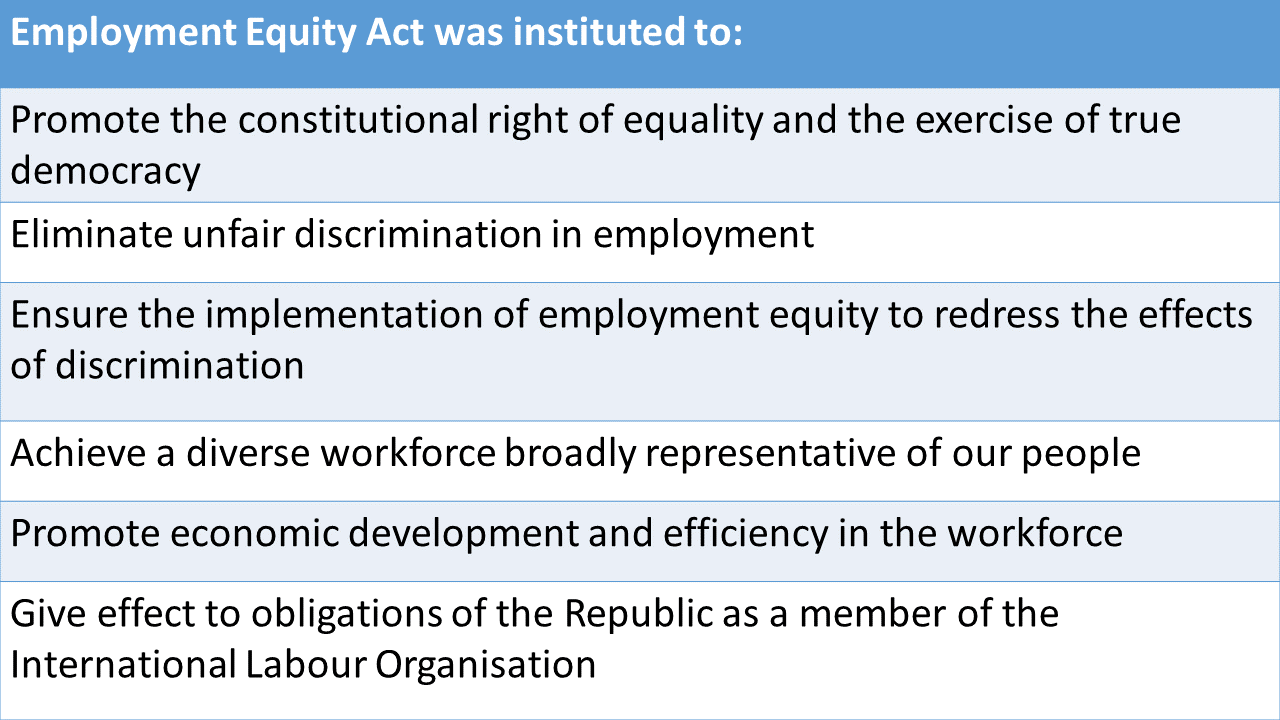 employment equity act essay business studies